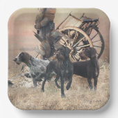 Deutsche Drahthaar Pointer Aufkleber Pappteller (Vorderseite)