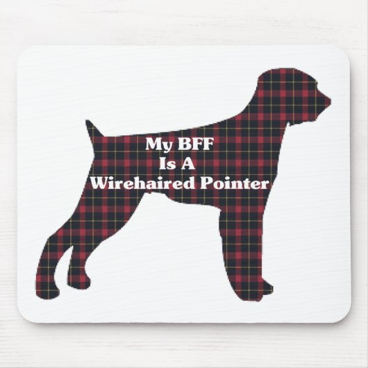 Deutsche Drahthaar Pointer BESTE FREUNDIN Mousepad (Vorne)