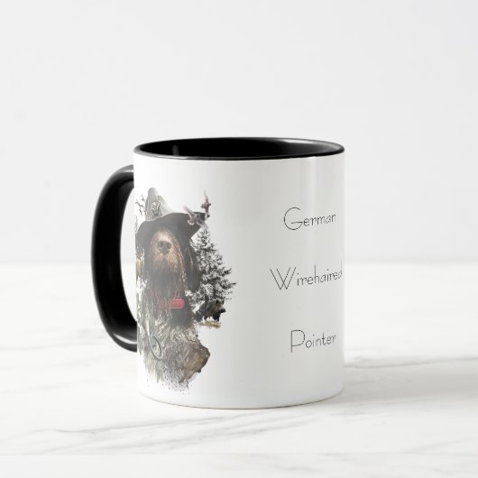 Deutsche Drahthaar Pointer Coffee Tasse (Vorderseite Links)
