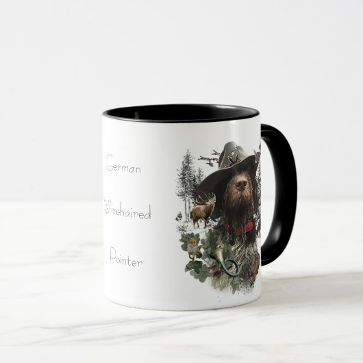 Deutsche Drahthaar Pointer Coffee Tasse (VorderseiteRechts)