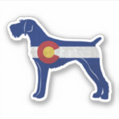 Deutsche Drahthaar Pointer Colorado Flag Aufkleber (Vorderseite)