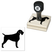 Deutsche Drahthaar Pointer Dog Rasse Silhouette Gummistempel (Stempel)