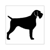 Deutsche Drahthaar Pointer Dog Rasse Silhouette Gummistempel (Prägung)