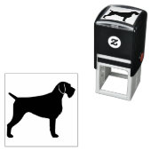 Deutsche Drahthaar Pointer Dog Rasse Silhouette Permastempel (Beispiel)
