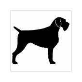 Deutsche Drahthaar Pointer Dog Rasse Silhouette Permastempel (Design)