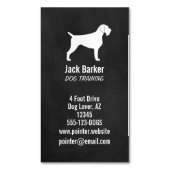 Deutsche Drahthaar Pointer Dog Silhouette Magnetische Visitenkarte (Vorderseite Vertikal)