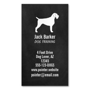 Deutsche Drahthaar Pointer Dog Silhouette Magnetische Visitenkarte