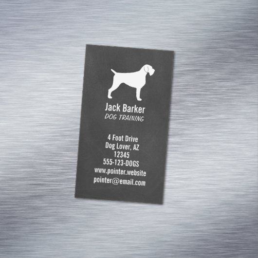 Deutsche Drahthaar Pointer Dog Silhouette Magnetische Visitenkarte (Beispiel)