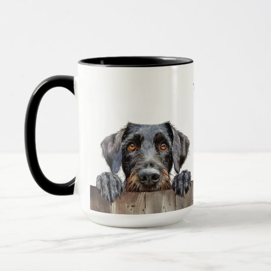 Deutsche Drahthaar Pointer Dog Tasse (Links)