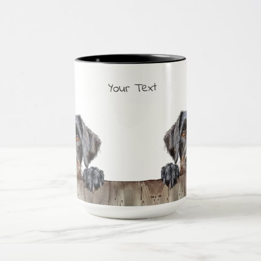 Deutsche Drahthaar Pointer Dog Tasse (Zentrum)