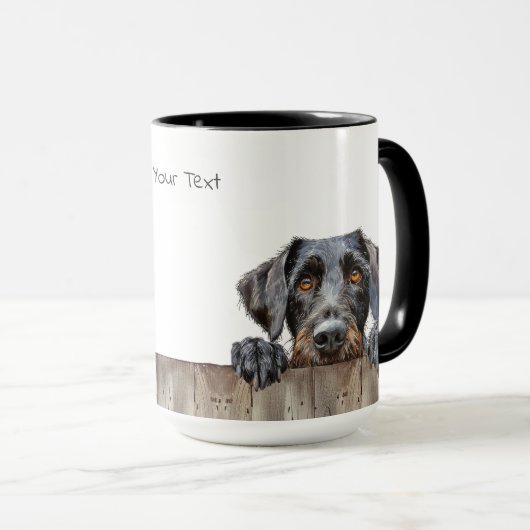 Deutsche Drahthaar Pointer Dog Tasse (VorderseiteRechts)