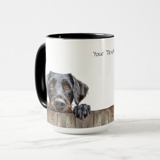 Deutsche Drahthaar Pointer Dog Tasse (Vorderseite Links)