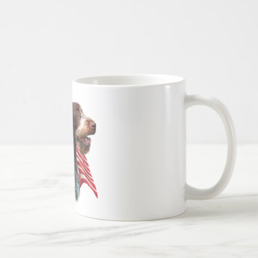 Deutsche Drahthaar Pointer Flag Kaffeetasse (Rechts)