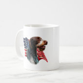 Deutsche Drahthaar Pointer Flag Kaffeetasse (Vorderseite Links)