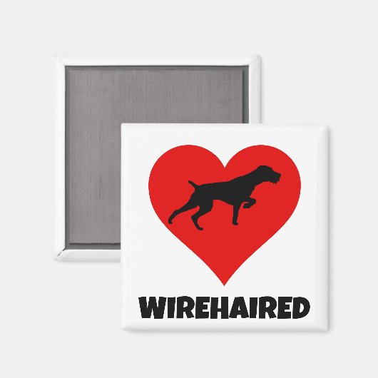 Deutsche Drahthaar Pointer Liebe Magnet (Vorderseite/Rückseite)