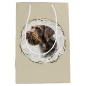 Deutsche Drahthaar Pointer Medium Geschenktasche Mittlere Geschenktüte (Vorderseite)