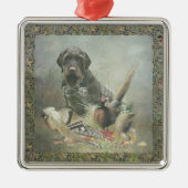 Deutsche Drahthaar Pointer Metal Ornament Aus Metall (Vorne)