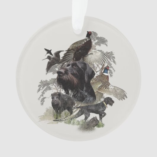 Deutsche Drahthaar Pointer Ornament (Vorderseite)