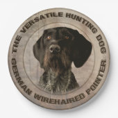 Deutsche Drahthaar Pointer Paper Teller (Vorderseite)