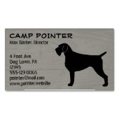 Deutsche Drahthaar Pointer Silhouette | Hundefutte Magnetische Visitenkarte (Vorderseite)