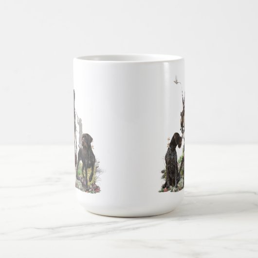 Deutsche Drahthaar Zeiger, faszinierende Jagdbände Kaffeetasse (Mittel)