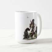 Deutsche Drahthaar Zeiger, faszinierende Jagdbände Kaffeetasse (VorderseiteRechts)