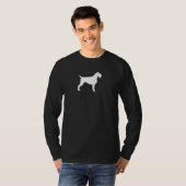 Deutsche Drahthaar-Zeiger-Silhouette T-Shirt (Vorne ganz)