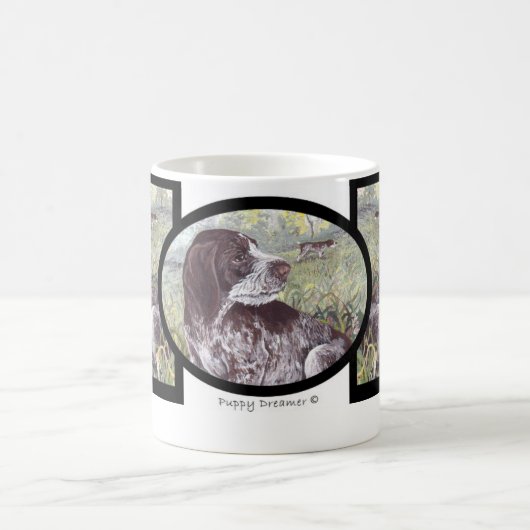 Deutsche Drahthaar-Zeiger-Welpen-Träumer-Tasse Kaffeetasse (Mittel)