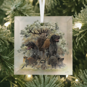 Deutsche Drahthaare zeigen, Die Leidenschaft für H Ornament Aus Glas