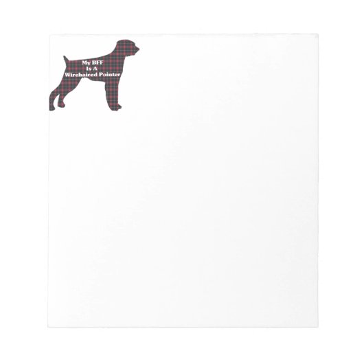 Deutsche Drahthaarterrier Pointer BESTE FREUNDIN Notizblock (Vorderseite)