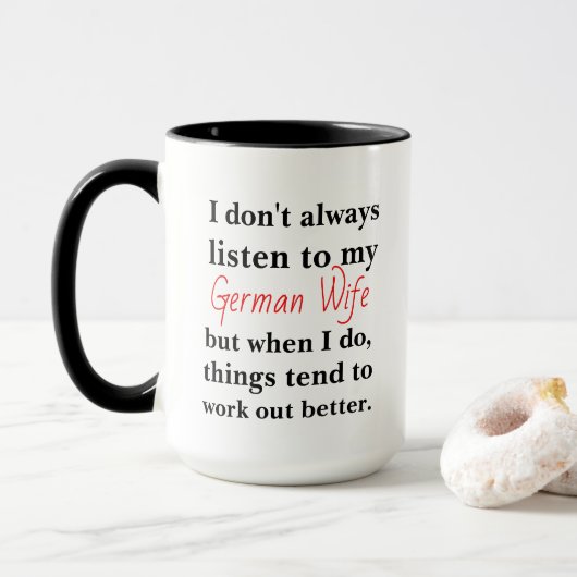 Deutsche Ehefrau Tasse (Mit Donut)