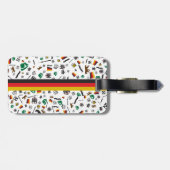 Deutsche Einzelteile mit Flagge von Deutschland Gepäckanhänger (Rückseite horizontal)
