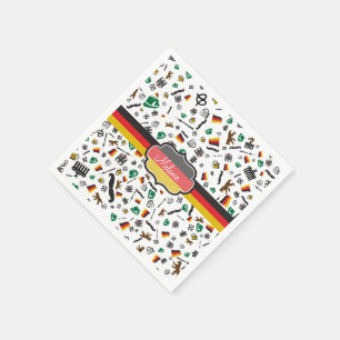 Deutsche Einzelteile mit Flagge von Deutschland Serviette