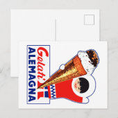 DEUTSCHE EISCREME POSTKARTE (Vorne/Hinten)