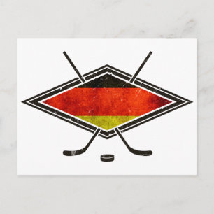 Deutsche Eishockey-Fahne Postkarte