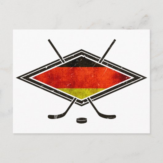Deutsche Eishockey-Fahne Postkarte (Vorderseite)