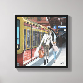 Deutsche Elf Familienreise Fantasy Art Canvas Prin Leinwanddruck