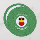 Deutsche Engel Fahne Weihnachten Personalisiert Einladung (Vorne/Hinten)