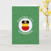 Deutsche Engel-Weihnachtsfahne Personalisiert Karte (Gelbe Blume)