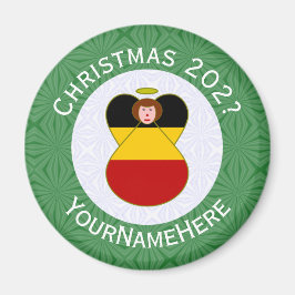 Deutsche Engel-Weihnachtsfahne Personalisiert Magnet
