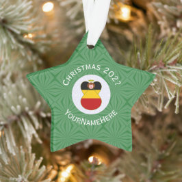 Deutsche Engel-Weihnachtsfahne Personalisiert Ornament