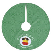 Deutsche Engel-Weihnachtsfahne Personalisiert Polyester Weihnachtsbaumdecke (Vorderseite)