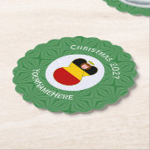 Deutsche Engel-Weihnachtsfahne Personalisiert Untersetzer (angewinkelt)