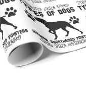 deutsche Entwürfe des kurzhaarigen Zeigers Hunde Geschenkpapier (Rolleneckpunkt)