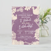 deutsche Erntedank-Einladung Einladung (Stehend Vorderseite)