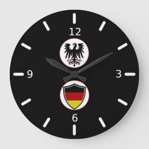 Deutsche Fahne Wappen große Uhr