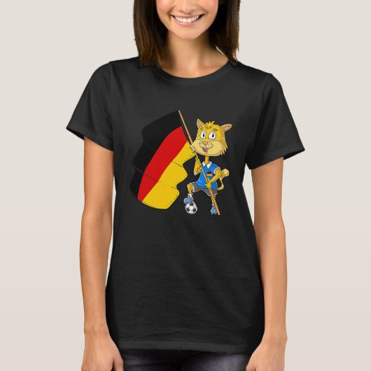 deutsche Fan-Katze T-Shirt (Vorderseite)