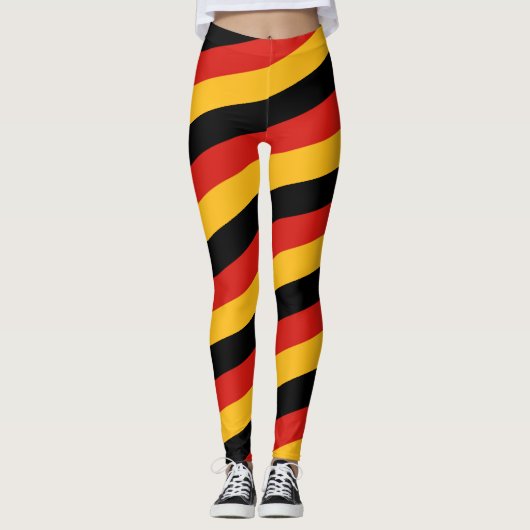 DEUTSCHE FLAG FARBEN Streifen + Ihre Ideen Leggings (Vorderseite)