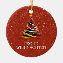 DEUTSCHE FLAG INSPIRIERT KERAMIK ORNAMENT