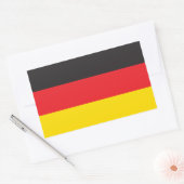 DEUTSCHE FLAG RECHTECKIGER AUFKLEBER (Umschlag)
